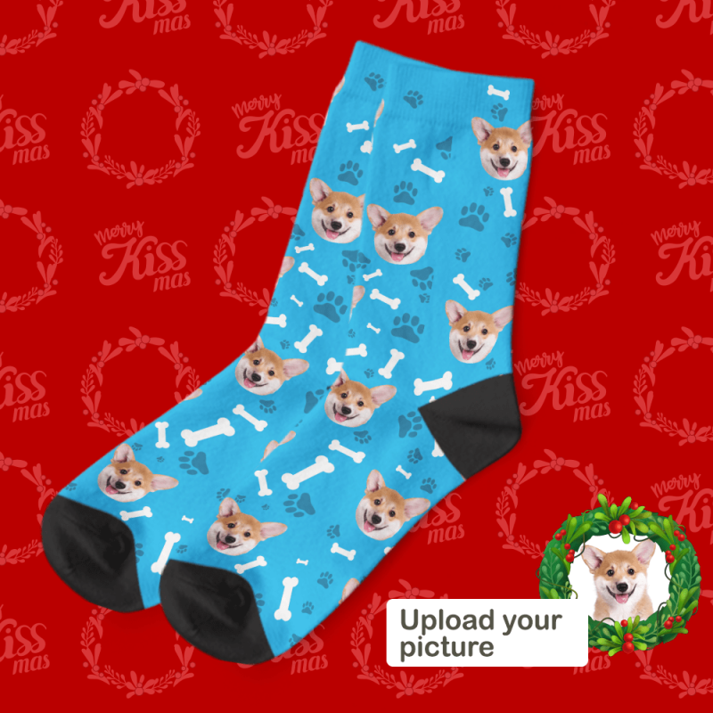 Christmas Gifts Dog Face Socks Personalized Socks – 8 Colors