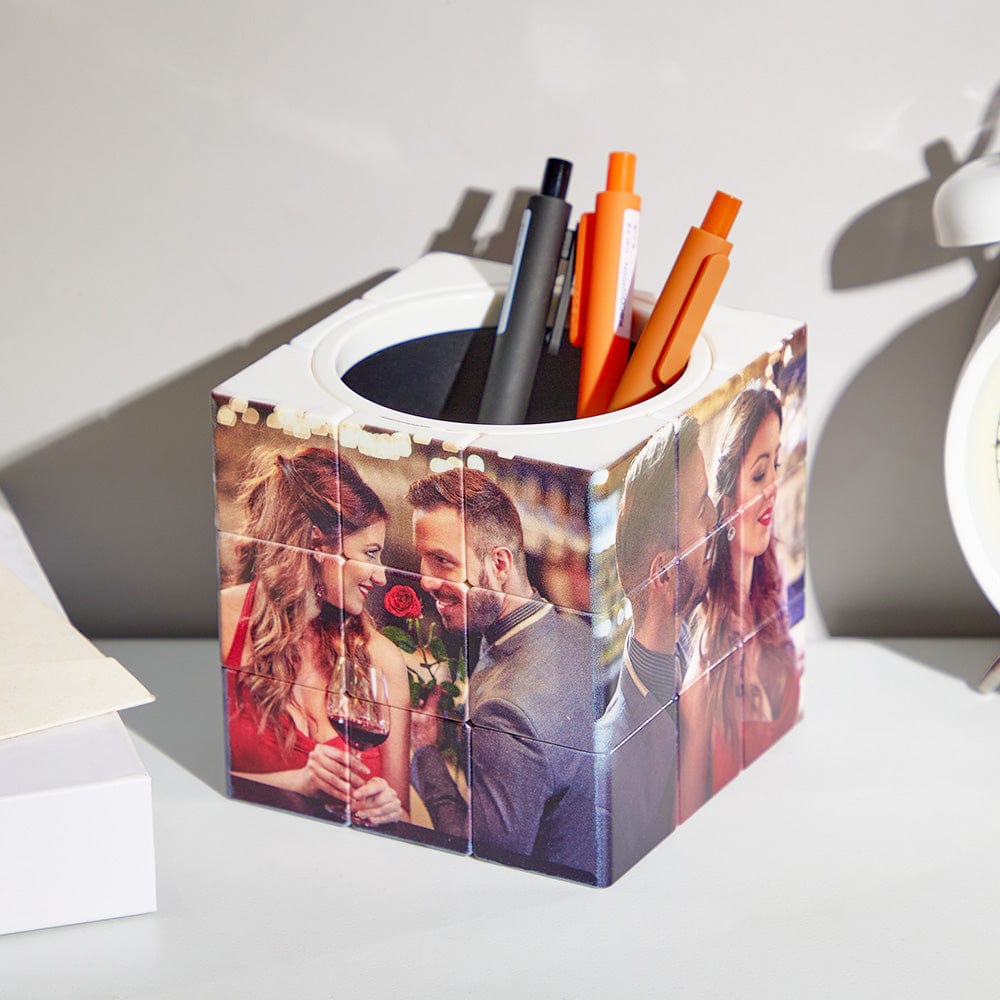 Custom Photo Cube Creative Pen Holder Makeup Brush Holder Home Gifts - Image 2
