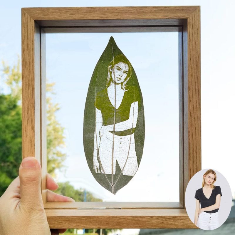 Personalized Leaf Bookmark Custom Leaf Carving Bookmarks Gift for Her