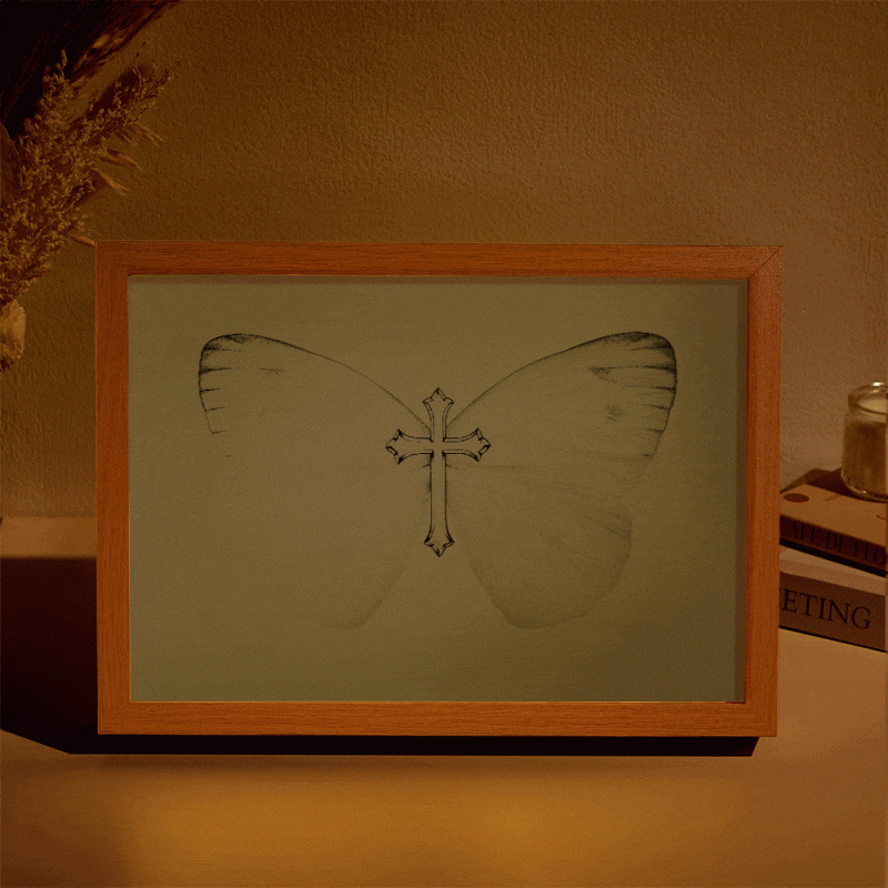 Personalized Miracle Night Light Painting to Remember a Loved One Memorial Ornament Precious Gift