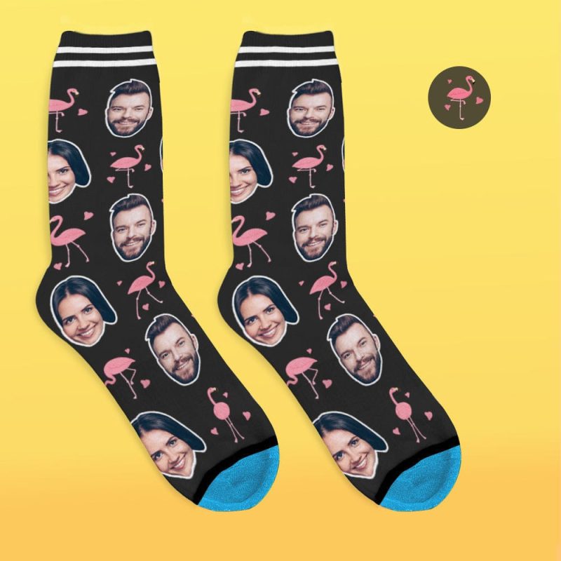 Custom Face Socks 3D Digital Printed Socks Add Pictures and Name – Flamant