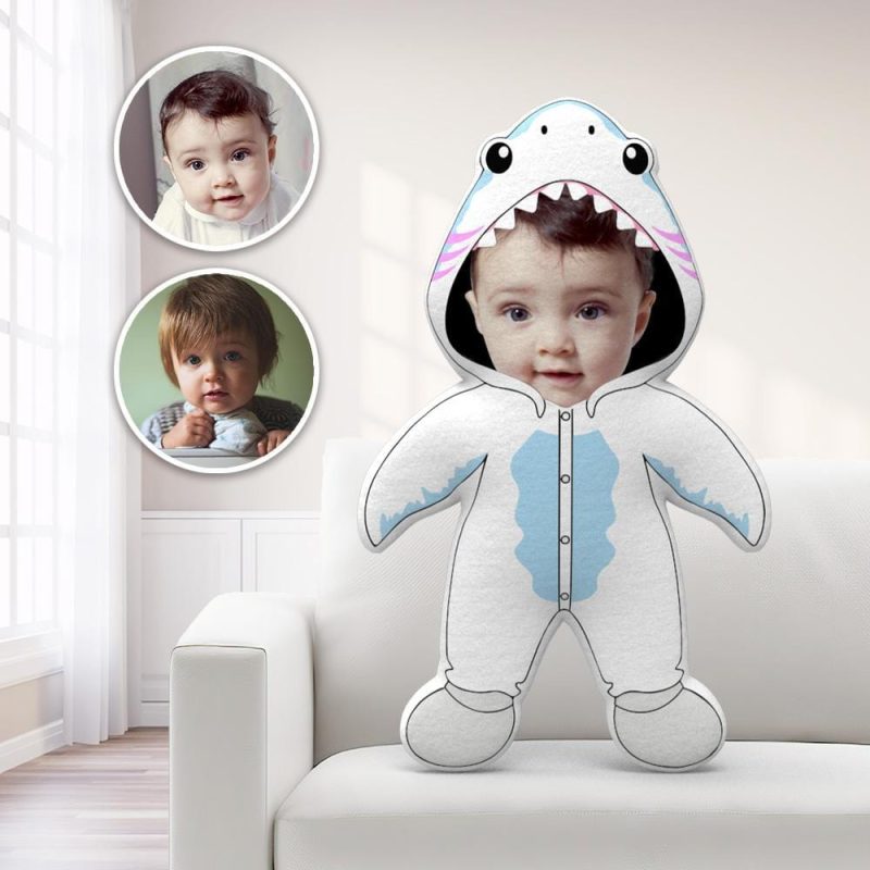 Face Pillows Personalized Pillows Pillow Toy Shark Throw Pillow MiniMe Pillow Christmas Gifts For Children