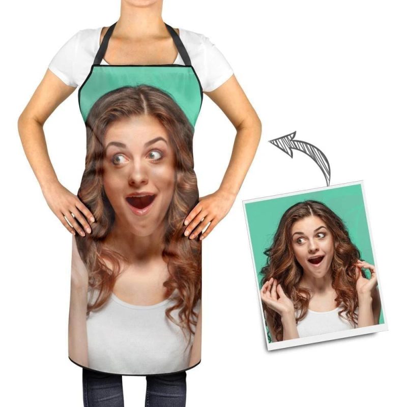 Personalized Photo Apron Cooking Gift Kitchen Gifts For Mom Family Gift