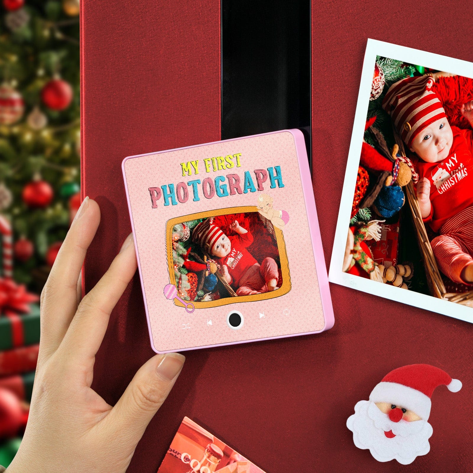 Personalized Music Fridge Magnet Baby's First Photograph Christmas Gifts for Family Custom Music Magnets Can Play Songs - Image 2