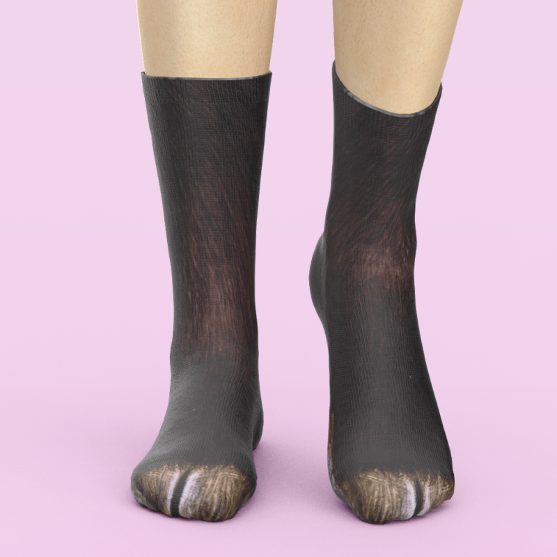 Funny 3D Print Animal Socks Feet Socks Funny Socks Gifts – Cattle Feet