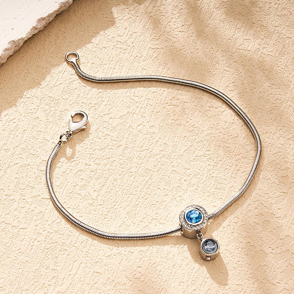 Custom Projection Bracelet Birthstone Unique Gift for Her - Image 2