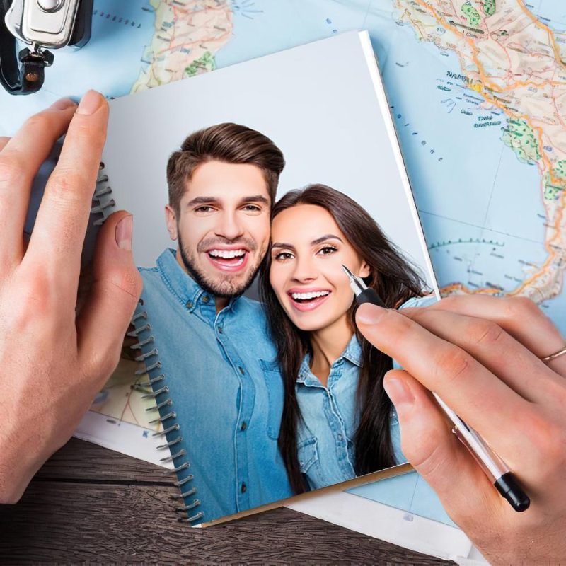 Photo Notebook Personalized Spiral Notebook Gifts For Couples 14*21CM