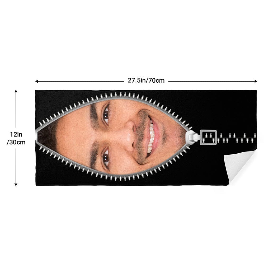 Funny Towel With Faces Zipper Towel Personalized Towel Funny Gifts for Him - Image 2