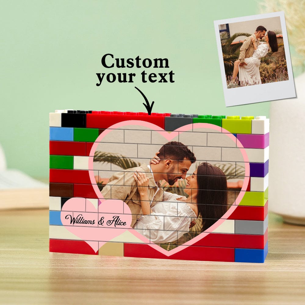 Personalised Colors Building Brick Puzzles Custom Photo Block Anniversary Gifts for Lovers - Image 2