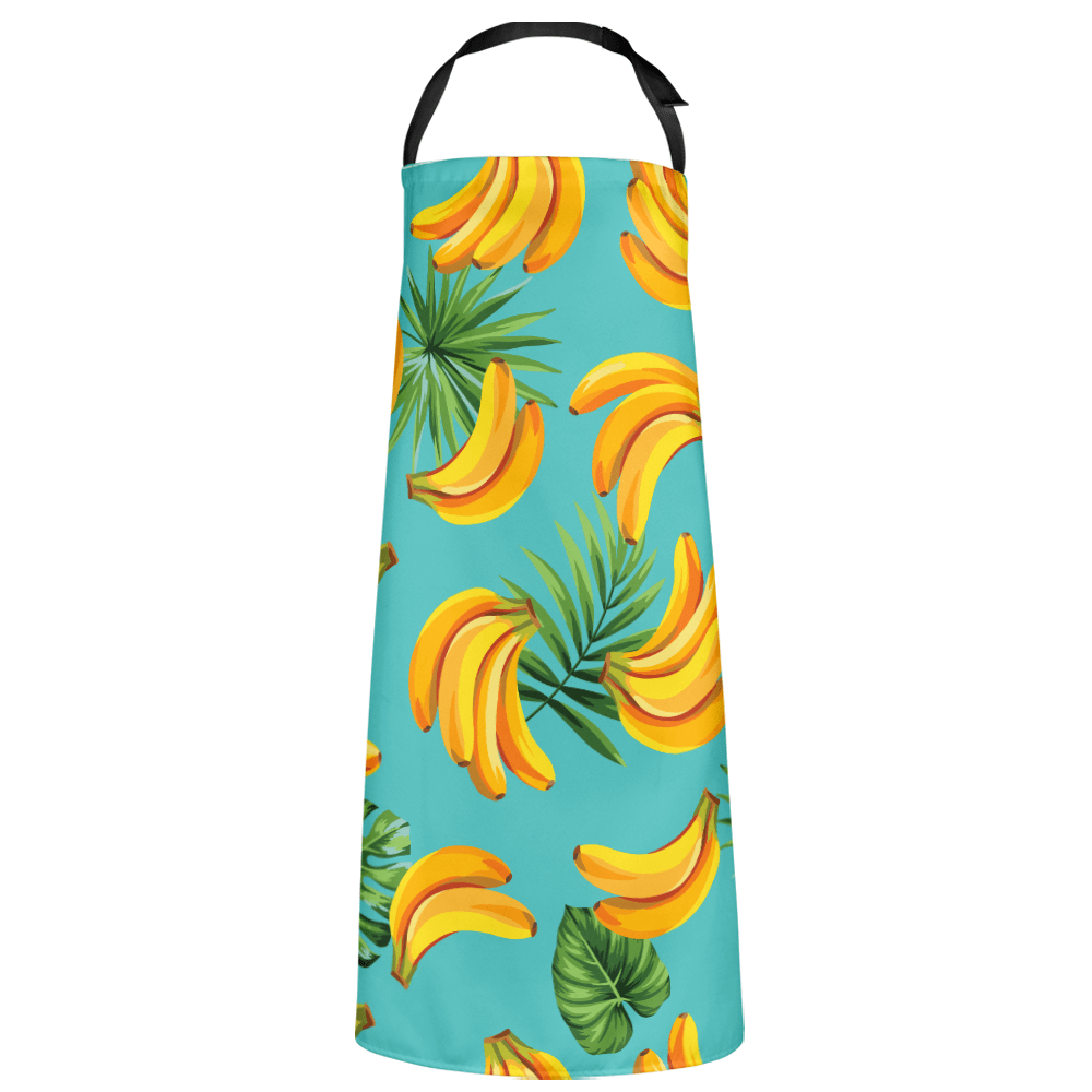Funny Apron Tropical Palm Leaves and Bananas Kitchen Gifts - Image 3