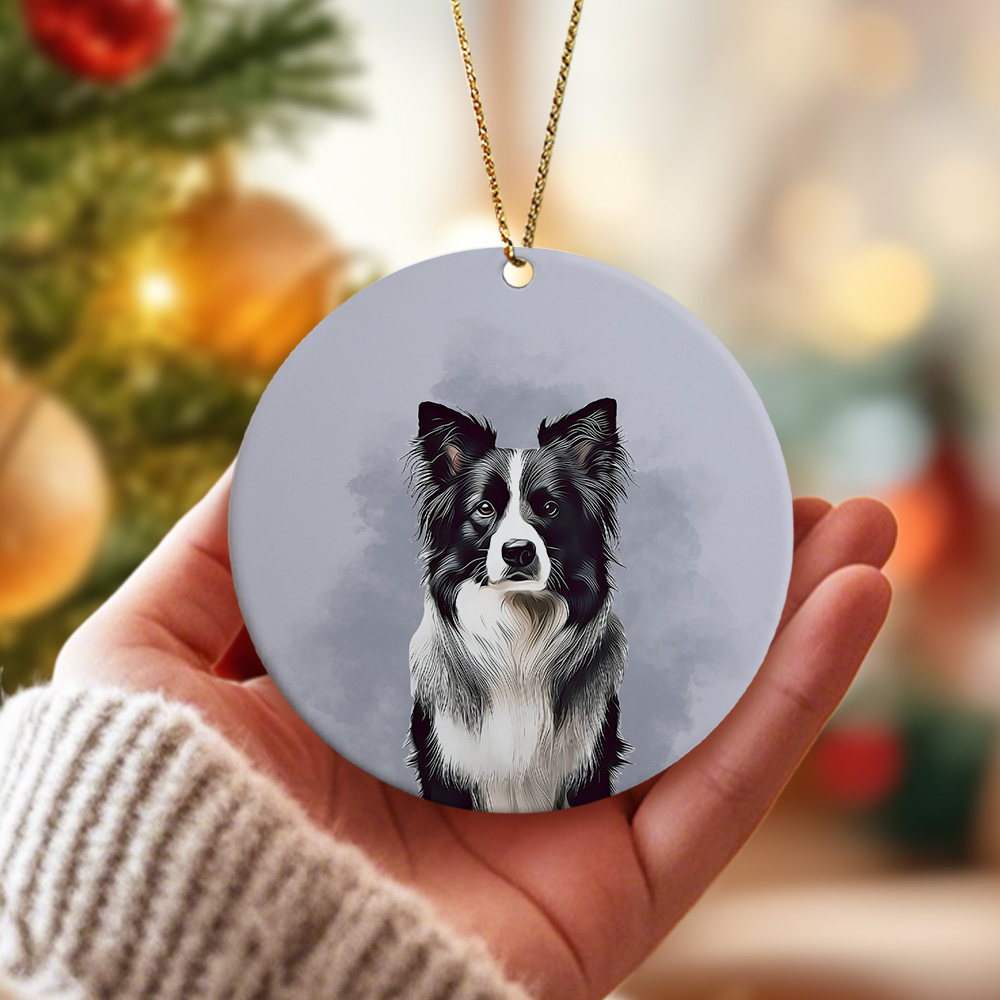 Personalized Pet Watercolor Ornament Using Pet's Photo + Name - Custom Ornament Christmas Dog Ornament Personalized Dog Ornament Custom Dog - Image 2