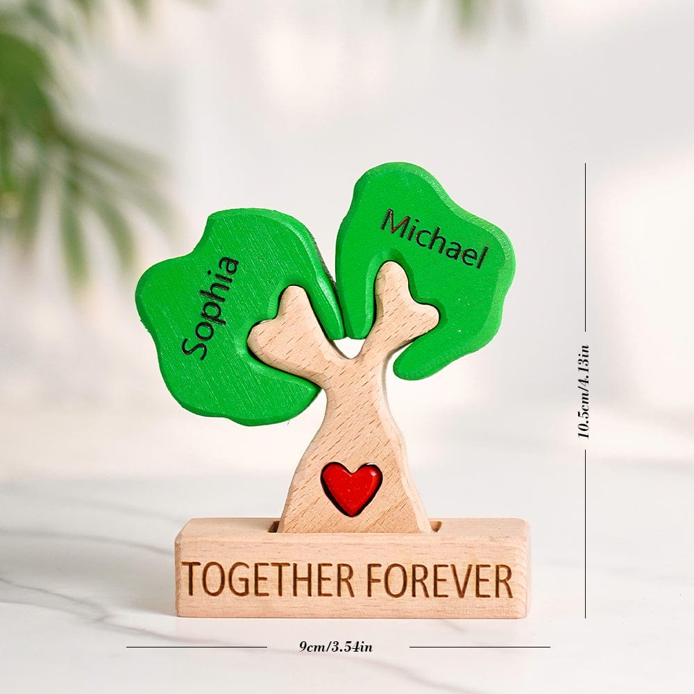 Wooden Family Tree Puzzle Custom Names Home Decor House Warming Gifts - Image 2