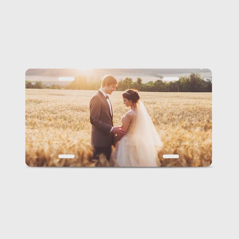 Custom Photo License Plate Custom License Plate Funny License Plate for Wedding Gift