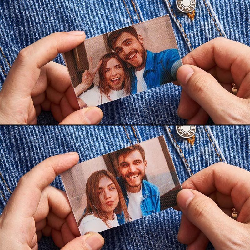 Custom Lenticular Flip Personalized Photo Wallet Insert Card Gifts for Him