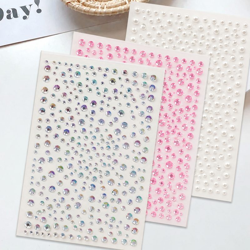3pcs DIY Acrylic Rhinestone Stickers