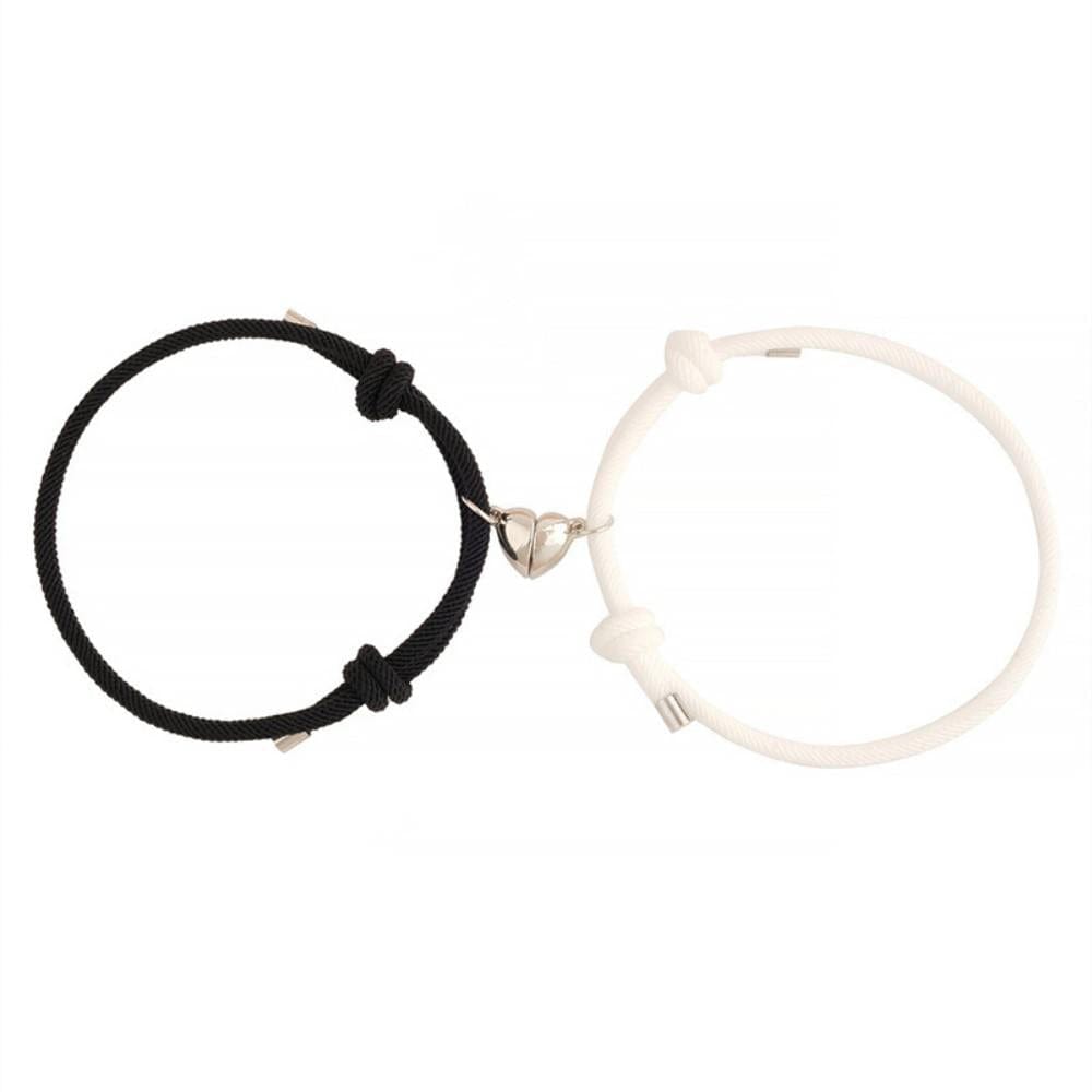 Heart-Shaped Magnetic Buckle Bracelet Adjustable Bracelets Gift for Couple