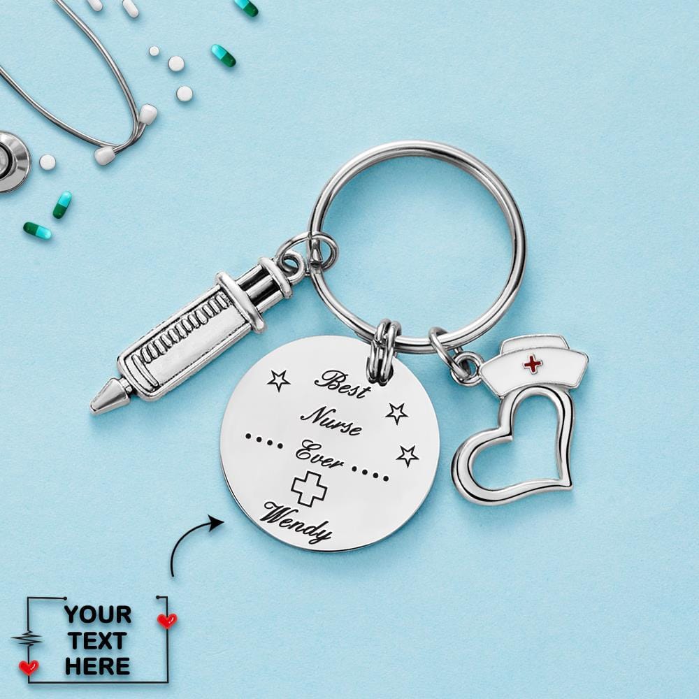 Graduation Gifts For Nurse Custom Keychain Gift - Best Nurse Ever