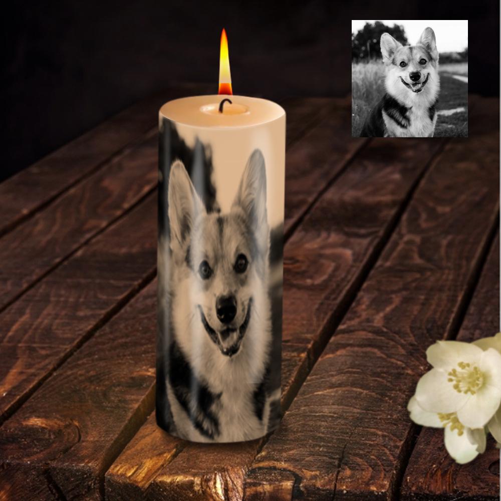 Sympathy Candle Custom Photo Candle Sympathy Gifts for Dog Loss