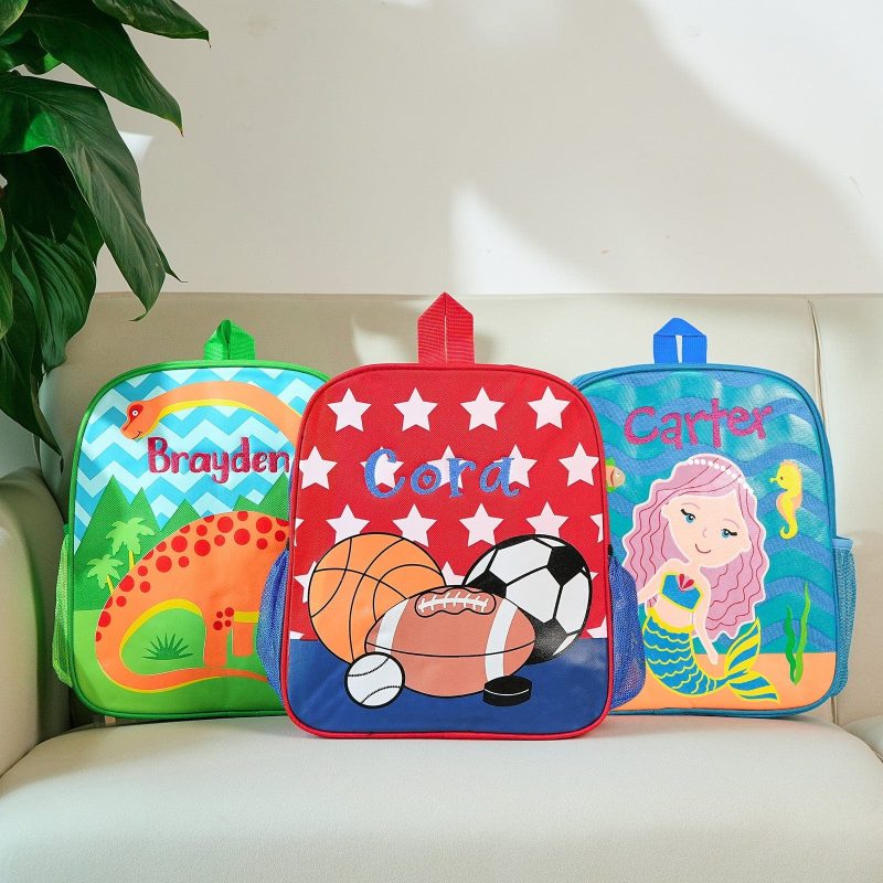Personalized Name Embroidery Backpack Custom School Bags Back to School Gift for Kids