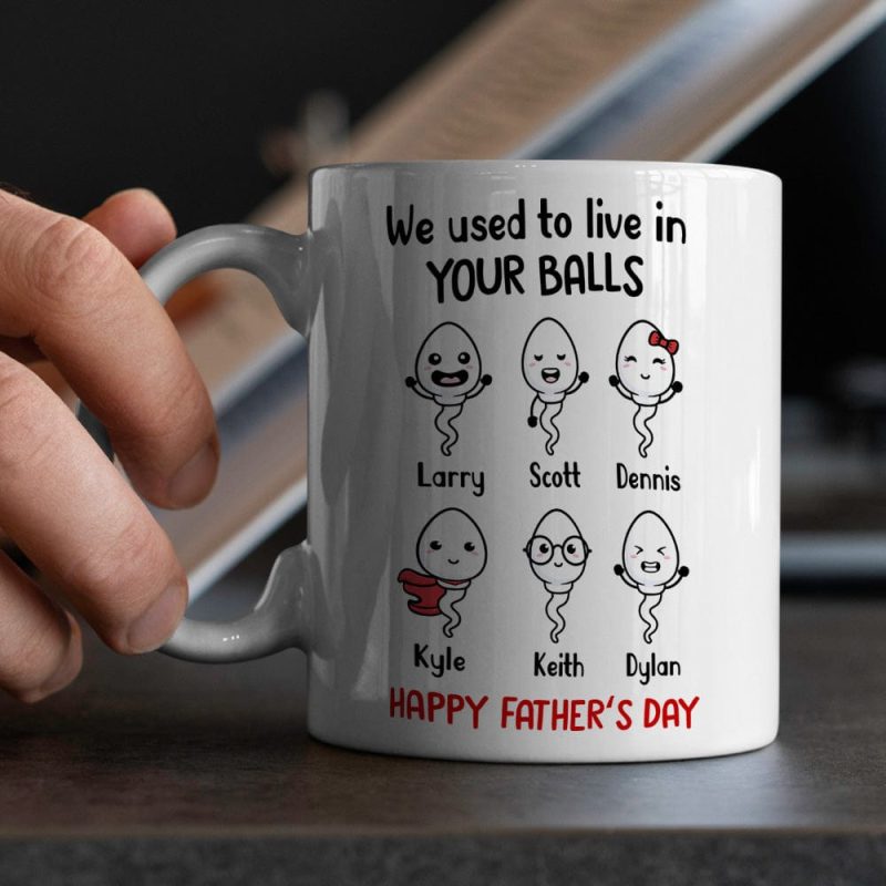 Personalized Names Mug Gifts Little Kids We Used To Lived In Custom Mugs Father’s Day Gifts for Dad for Grandpa