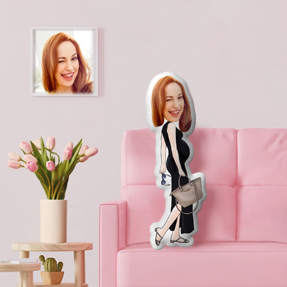 Mother's Day Pillow Custom Face Minime Throw Pillow Personalized Minime Throw Pillow Gifts for New Mom