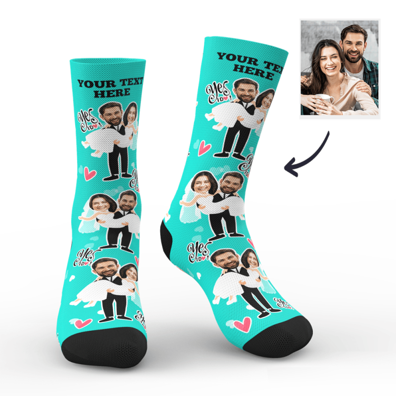 Custom Photo Socks Yes I Do With Your Text