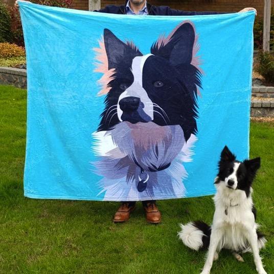Custom Pet Blanket Photo Memorial Gifts