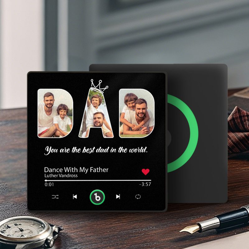 Custom Photo Music Fridge Magnet You Are The Best Dad In The World Father’s Day Gift for Father