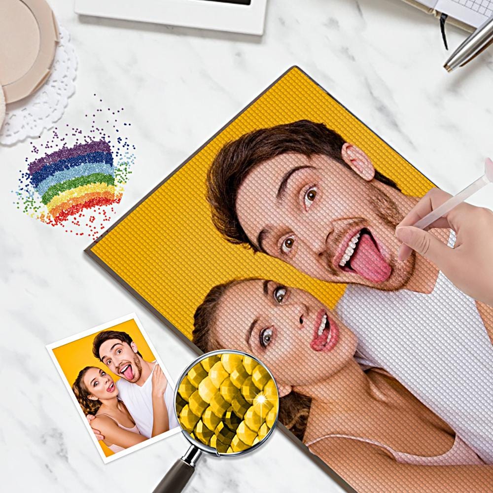 Anniversary Gift Custom Diamond Painting Kits Long Distance Gift - 5 Sizes
