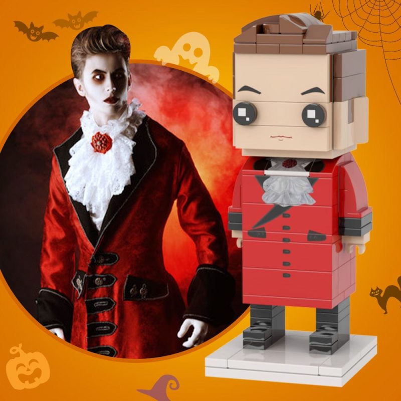 Halloween Gifts Scarlet Count Brick Figures Full Body Customizable 1 Person Brick Figures Custom Brick Figures Personalized Small Particle Block Toy