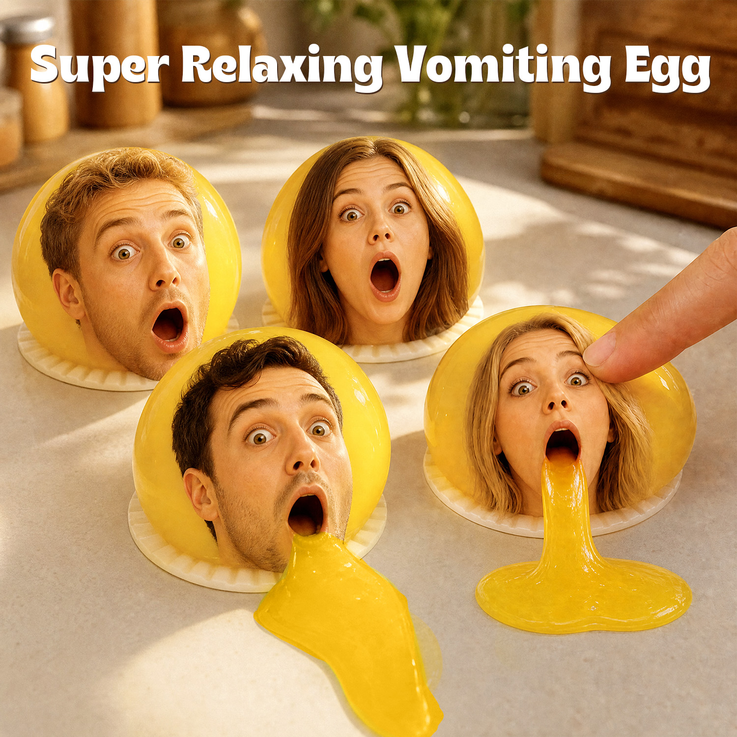 Custom Photo Egg Yolk Squishy Funny Squeeze Toy Gift for Friends - Image 2