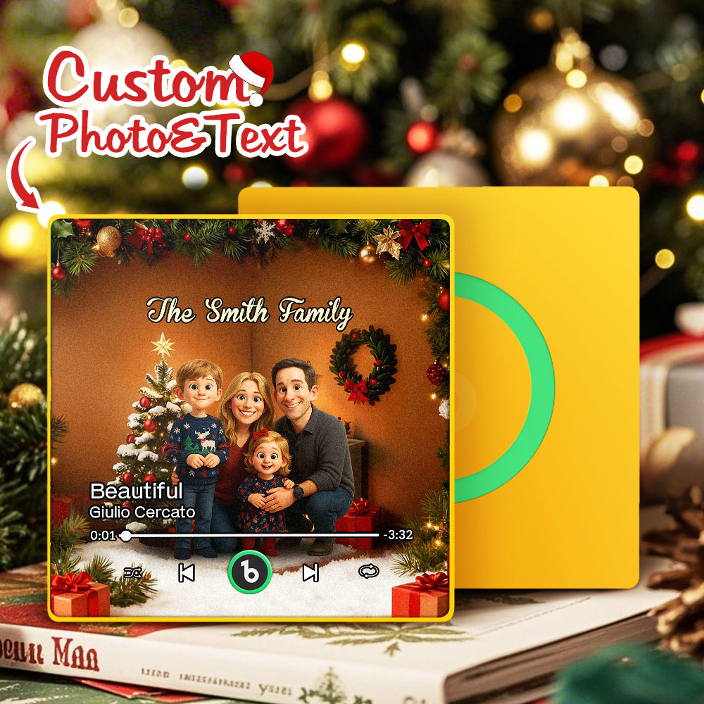Personalized Family Photo Gifts Cartoon Music Fridge Magnet - Image 2
