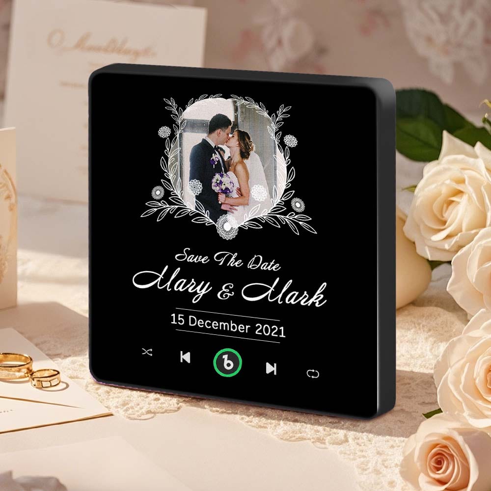 Music Fridge Magnet Custom Wedding Gifts for Couples Personalized Music Magnets Can Play Songs - Image 2