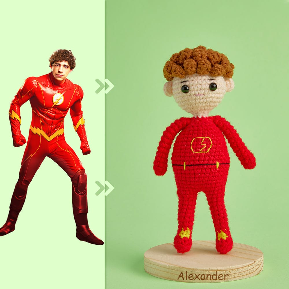 Full Body Customizable 1 Person Custom Crochet Doll Personalized Gifts Handwoven Mini Dolls - Flash - Image 2