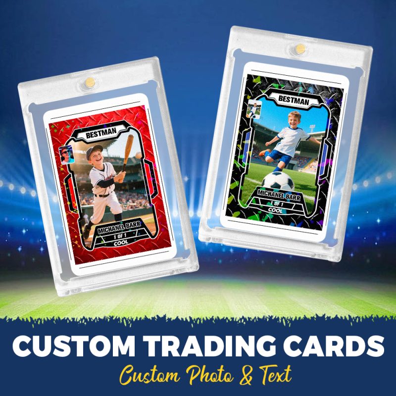 Custom Poke Kids Card Sport Portrait from Photo Personalized Sports-Themed Trainer Card with Custom Name & Stats Unique Gift for Athletes & FansUS
