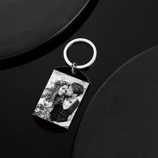 Mother's Day Gift Custom Photo Engraved Keychain Wedding Gift Couples - Image 5