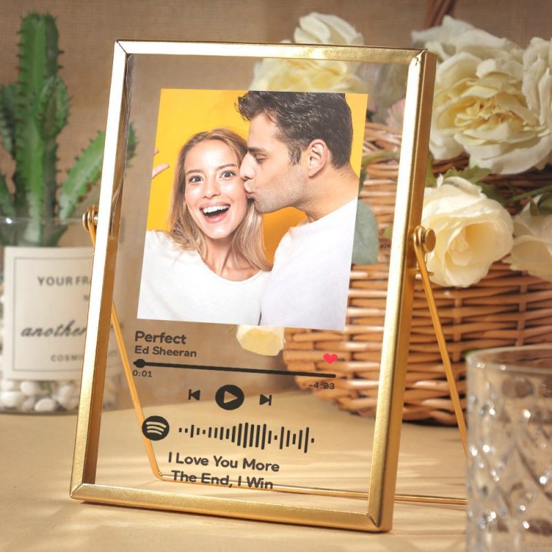 Custom Music Plaque Song Glass Plaque Valentines Day Gifts