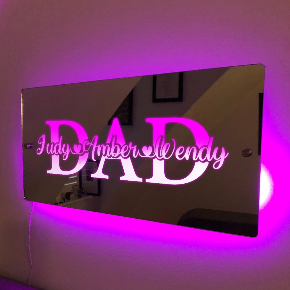 Custom Name Mirror Light Father's Day Creative Gift - Image 5