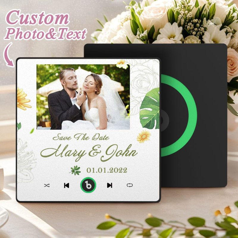 Music Fridge Magnet Custom Wedding Gift for Couples Personalized Music Magnets Can Play Songs