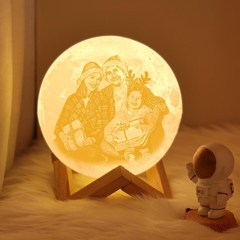 Family Gift Moon Light Lamp Memorial Gift – Touch Two Colors (10-20cm)