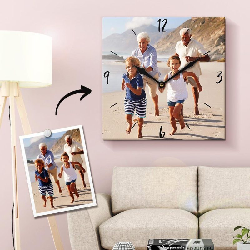 Personalized Picture Clock Grandparent Gift Family Gift 20*20cm