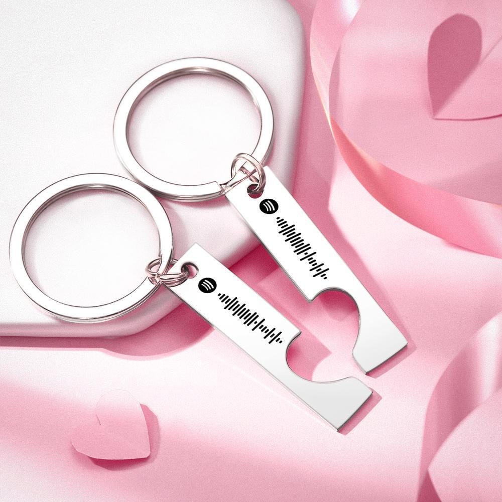 Personalized Keychains Spotify Keychain Spotify Code Keychain Custom Valentines Day Gifts - Image 2