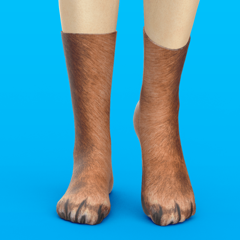 Funny 3D Print Animal Socks Feet Socks Funny Socks Gifts – Dog Feet