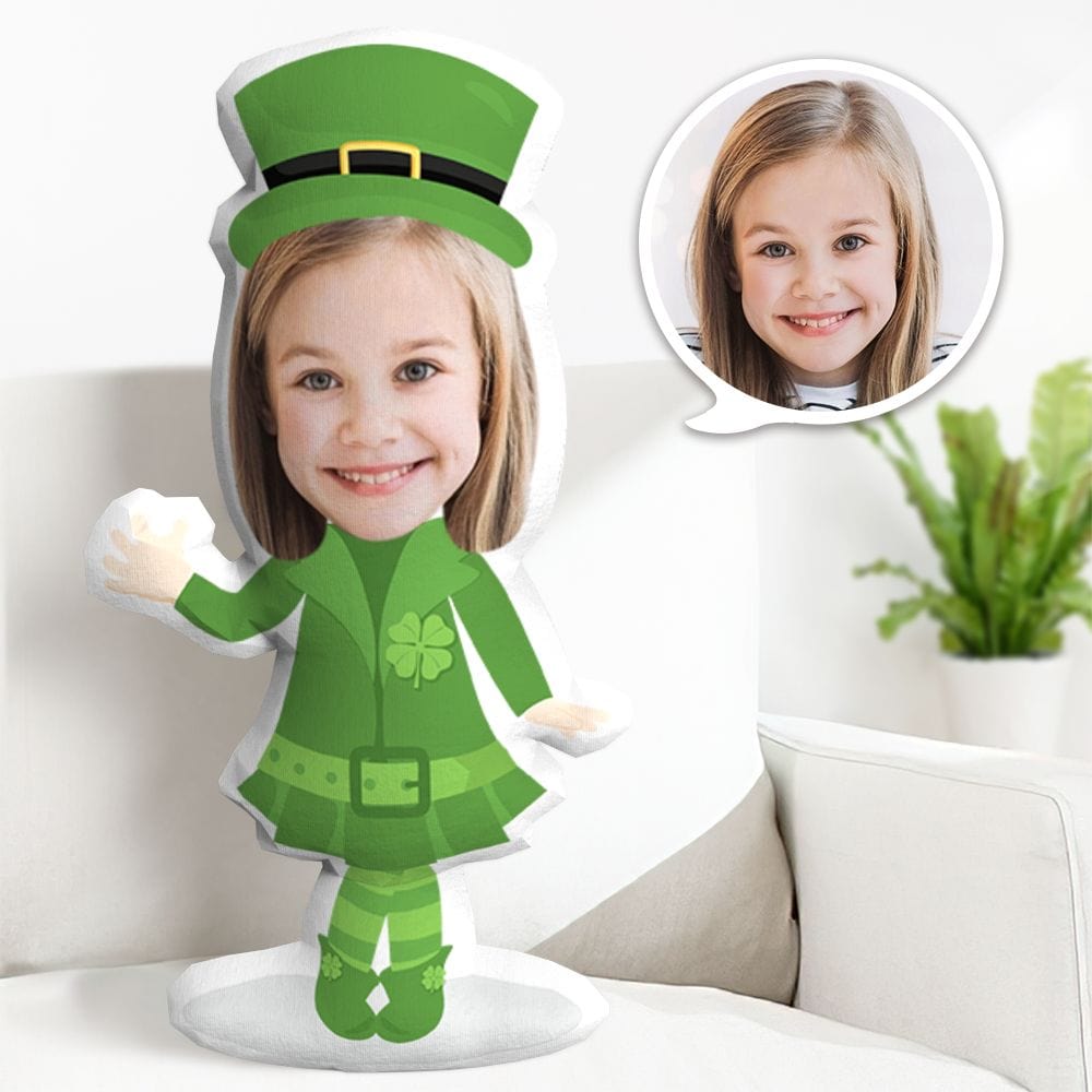 Custom Face Pillow St. Patrick's Day Minime Pillow Gifts For Kids