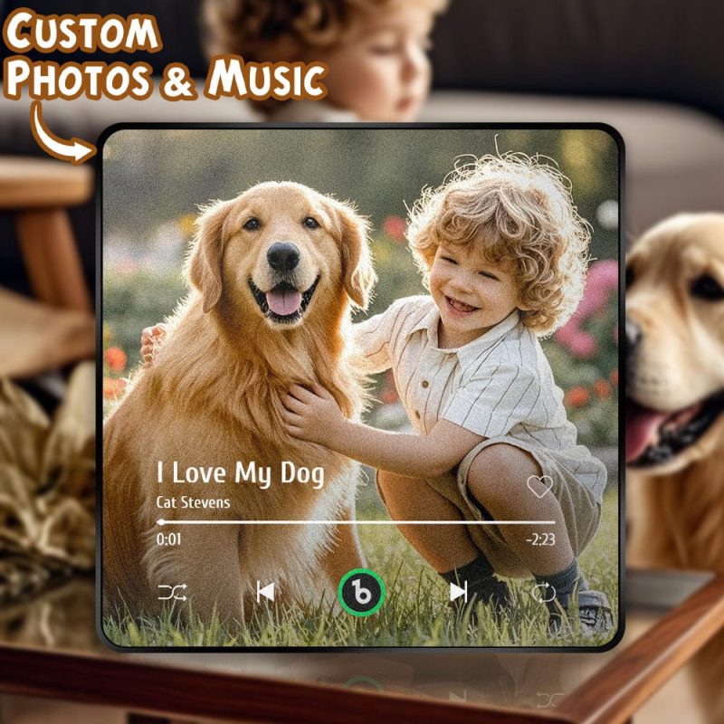 Custom Music Fridge Magnet New 4.0 Upgrade Colorful Frame Album Fridge Magnet Music Wall Photo Sticker Music Movement That Can Be Played Gift for Pet Lover