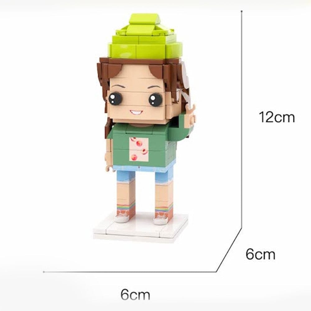 Customized Head I LOVE U Brick Figures Small Particle Block Toy Customizable Brick Art Gifts for Him - Image 2