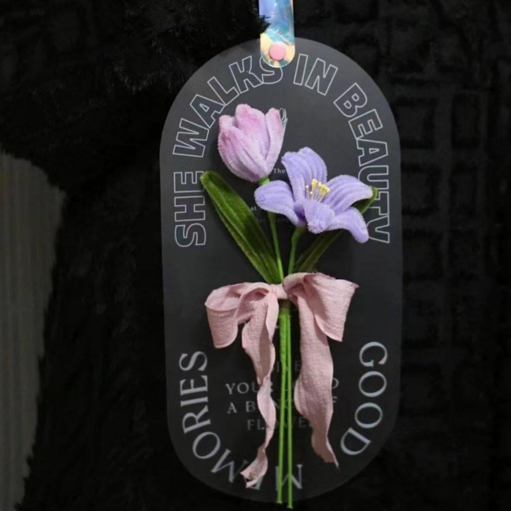 Pipe Cleaner Flowers Bouquet Handmade Twist Stick Bouquet Gift for Lover - Image 2