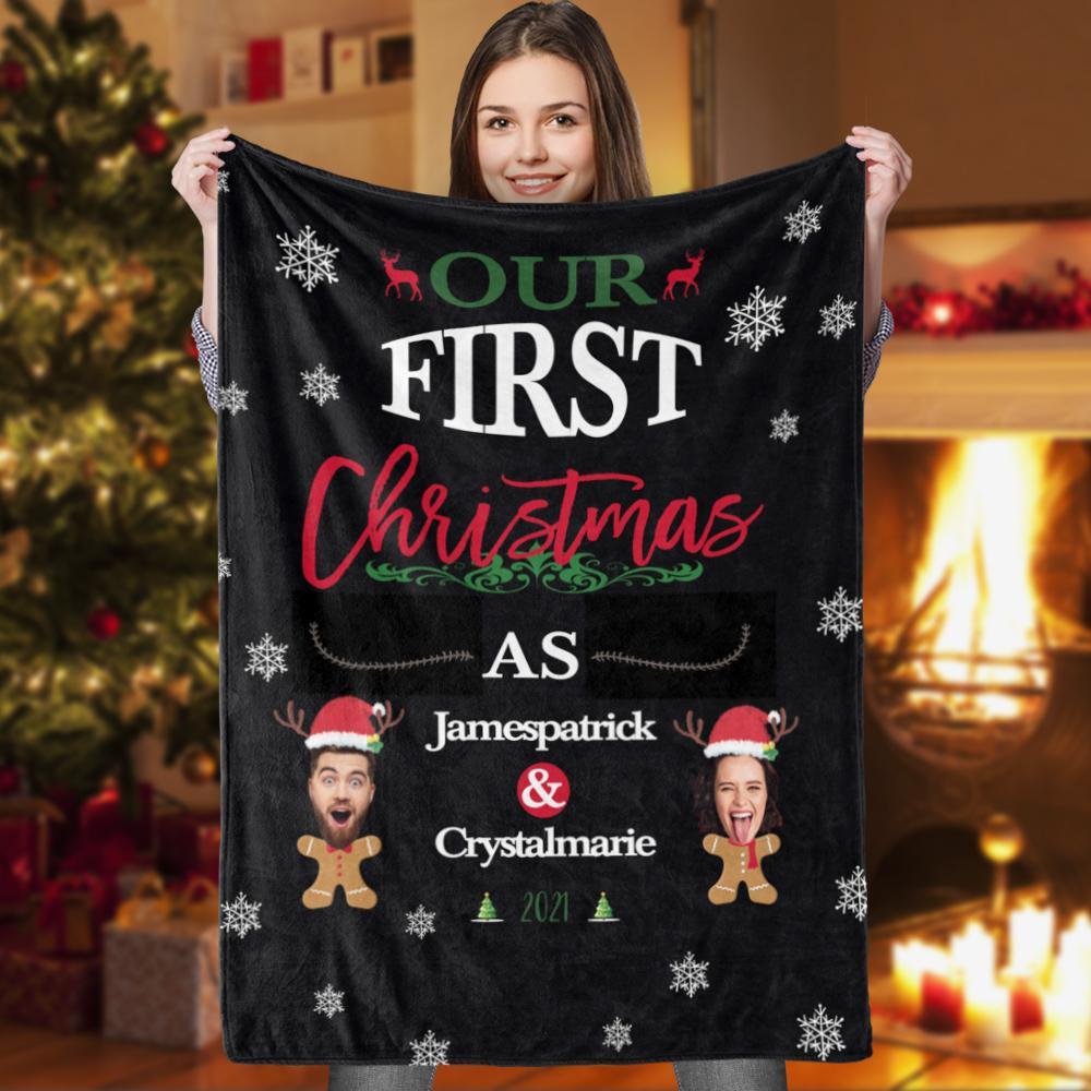 First Christmas Gifts Blanket Custom Christmas Blanket Christmas Gift for Him
