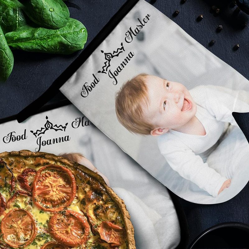 Custom Oven Mitts & Pot Holders Set Baking Set Kitchen Gift For New Mom