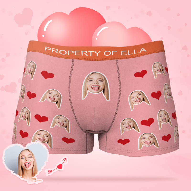 GiftLAB Face Boxer Valentine’s Gifts For Boyfriend Heart – 7 Colors Valentines Day Gifts For Him